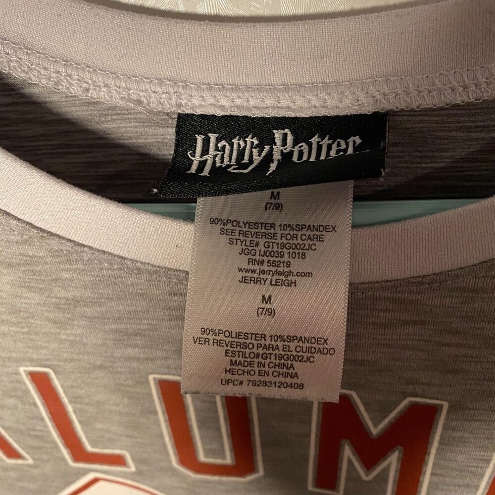 Harry Potter Alumni Shirt Long Sleeve Hogwarts Gray Size Medium - Picture 4 of 8